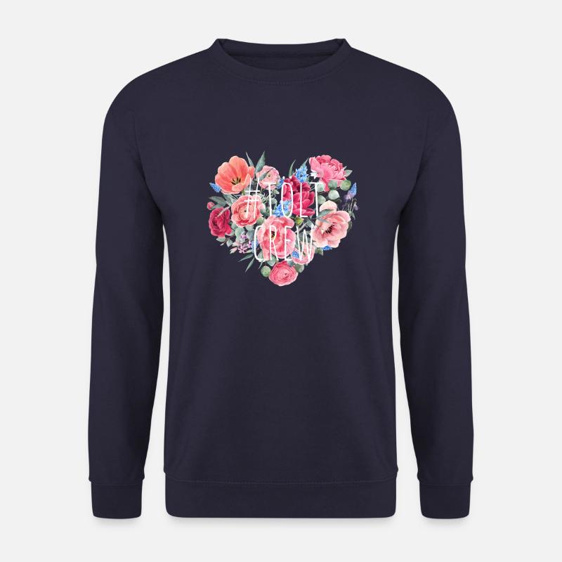 #tölt crew Cute Flower Heart - Unisex Pullover - Navy