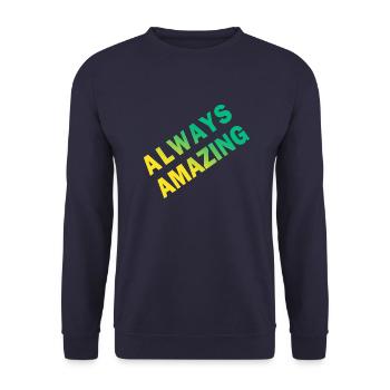 always amazing - Unisex Pullover - Navy - Vorne - Alina (178cm) & Michal (187cm)