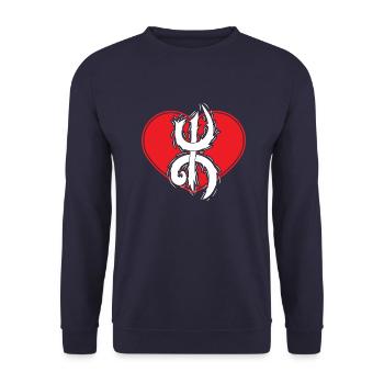 Z Imazighen (in Amulet) - Unisex Sweatshirt - navy - Front - Alina (178cm) & Michal (187cm)