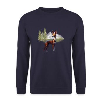 Podenco - Chemise Podenko Motif - Sweat-shirt Unisexe - marine - Devant - Alina (178cm) & Michal (187cm)