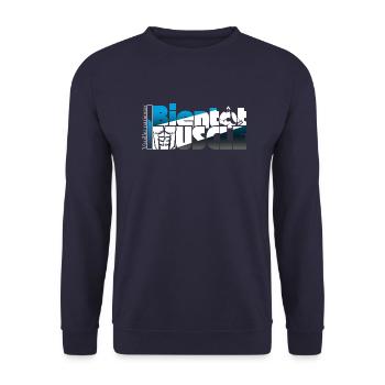 Bientôt Musclé Veuillez Patienter - Sweat-shirt Unisexe - marine - Devant - Alina (178cm) & Michal (187cm)