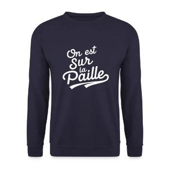 On est sur la paille - Sweat-shirt Unisexe - marine - Devant - Alina (178cm) & Michal (187cm)