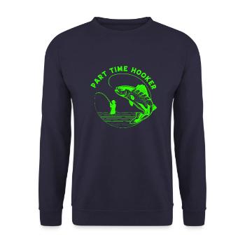 Fisch Angeln See Meer Angeln Fauna Exotisch - Unisex Pullover - Navy - Vorne - Alina (178cm) & Michal (187cm)