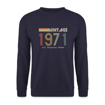 Episch & Legendär Jahrgang 1971: 53. Geburtstag - Unisex Pullover - Navy - Vorne - Alina (178cm) & Michal (187cm)
