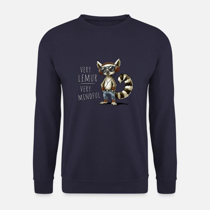 Demure? Very Lemur, Very Mindful! Trend Spaß - Unisex Pullover - Navy