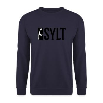 Sylt Urlaub - Unisex Pullover - Navy - Vorne - Alina (178cm) & Michal (187cm)