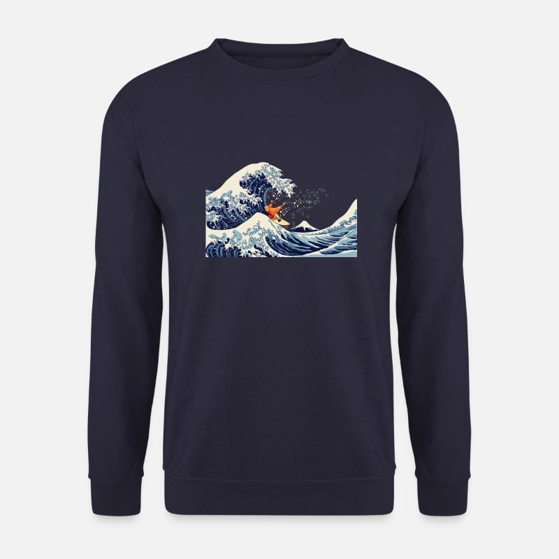 Surfing the great wave - Unisex Sweatshirt - navy