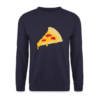 Pizza - Unisex Sweatshirt - navy - Front - Alina (178cm) & Michal (187cm)