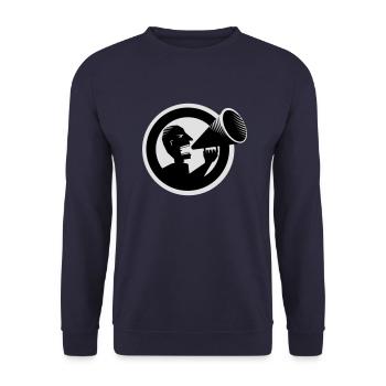 Der Schrei - Unisex Pullover - Navy - Vorne - Alina (178cm) & Michal (187cm)