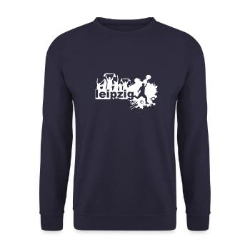 Leiptig fan - Unisex Pullover - Navy - Vorne - Alina (178cm) & Michal (187cm)
