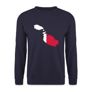 Malta - Unisex Sweatshirt - navy - Front - Alina (178cm) & Michal (187cm)