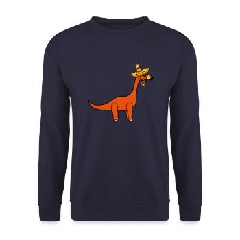 mexikaner südamerika sombrero mustache schnurrbart - Unisex Pullover - Navy - Vorne - Alina (178cm) & Michal (187cm)