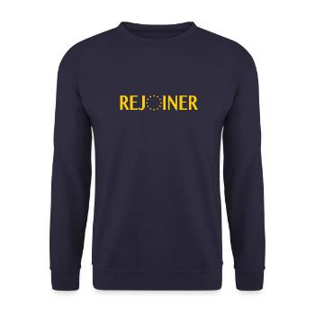 ReJoiner - Campaign to rejoin the EU - Unisex Sweatshirt - navy - Front - Alina (178cm) & Michal (187cm)