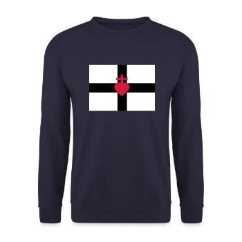 Drapeau chouan - Sweat-shirt Unisexe - marine - Devant - Alina (178cm) & Michal (187cm)