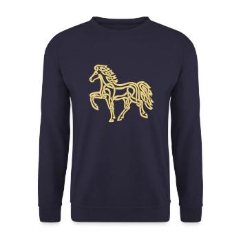 Celtic Tölter - Unisex Pullover - Navy - Vorne - Alina (178cm) & Michal (187cm)