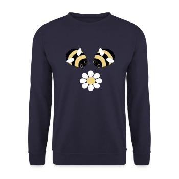 Bees flower - Unisex Sweatshirt - navy - Front - Alina (178cm) & Michal (187cm)