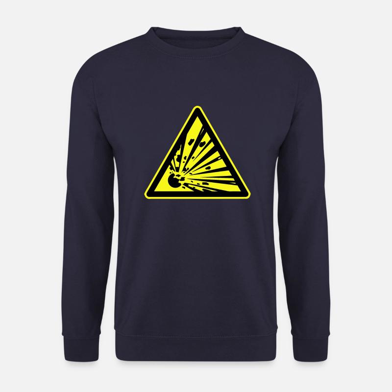 Explosief Waarschuwing, Sprengstoffwarnung - Unisex Pullover - Navy