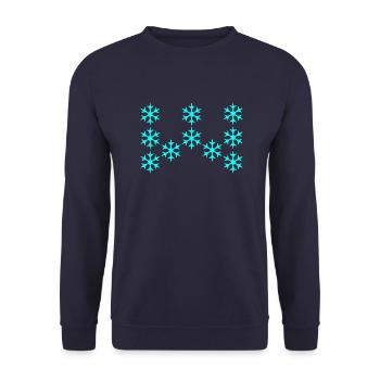 winter - Unisex Sweatshirt - navy - Front - Alina (178cm) & Michal (187cm)