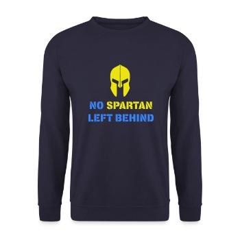 No Spartan left behind! Ukraine we stand together! - Unisex Sweatshirt - navy - Front - Alina (178cm) & Michal (187cm)