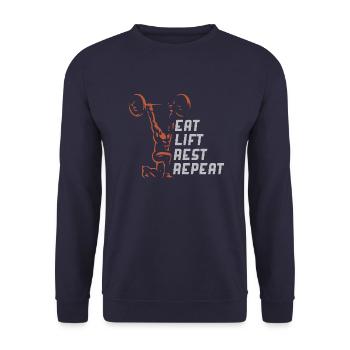 E.L.R.R - Unisex Pullover - Navy - Vorne - Alina (178cm) & Michal (187cm)