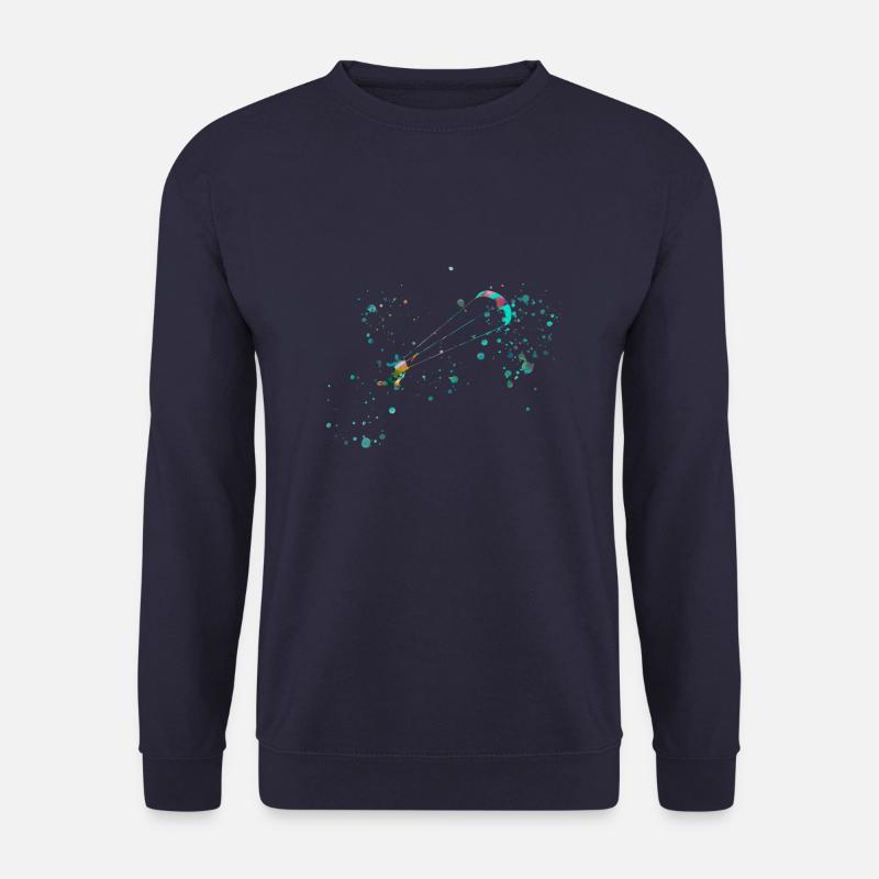 kitesurfing,surfing,surfer,welle,blau,graffiti,bla - Unisex Pullover - Navy