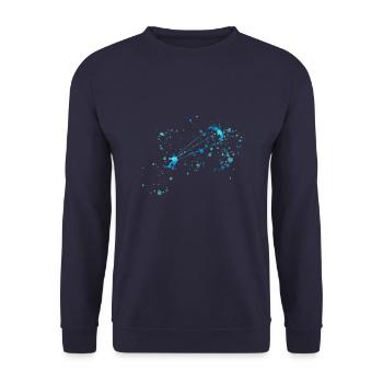 kitesurf, surf, surfeur, vague, bleu, graffiti, bla - Sweat-shirt Unisexe - marine - Devant - Alina (178cm) & Michal (187cm)