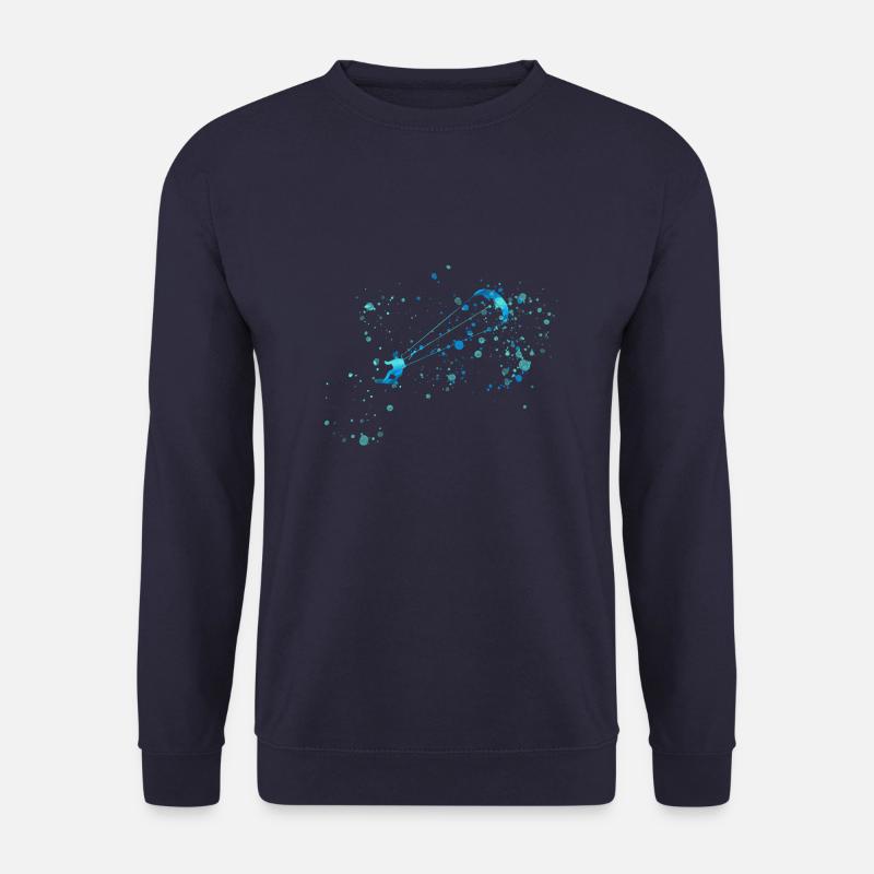 kitesurfing,surfing,surfer,welle,blau,graffiti,bla - Unisex Pullover - Navy