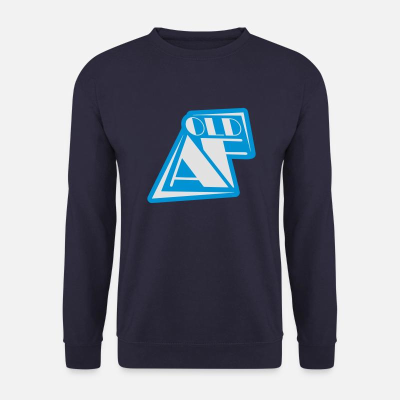 old AF Text Logo - Unisex Pullover - Navy