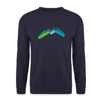 Mountain Bike Mensch greenblue - Unisex Pullover - Navy - Vorne - Alina (178cm) & Michal (187cm)