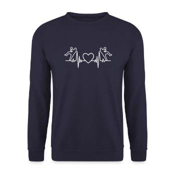 Joueur de handball Handball club Handballeur Handball - Sweat-shirt Unisexe - marine - Devant - Alina (178cm) & Michal (187cm)