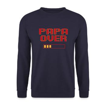 Papa over papa game over - Sweat-shirt Unisexe - marine - Devant - Alina (178cm) & Michal (187cm)
