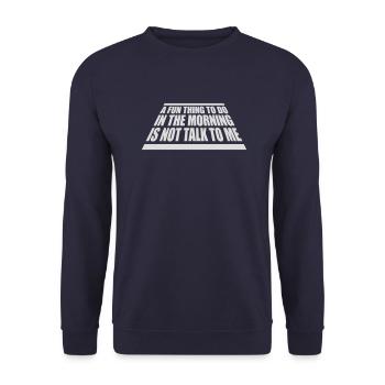 ne me parle pas - Sweat-shirt Unisexe - marine - Devant - Alina (178cm) & Michal (187cm)
