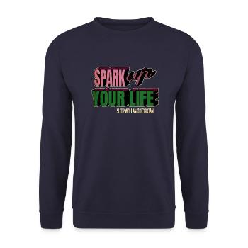 lineman actress gift gift idea - Unisex Pullover - Navy - Vorne - Alina (178cm) & Michal (187cm)