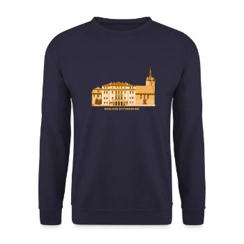 Ettersburg Castle Weimar Thuringia Church - Unisex Sweatshirt - navy - Front - Alina (178cm) & Michal (187cm)