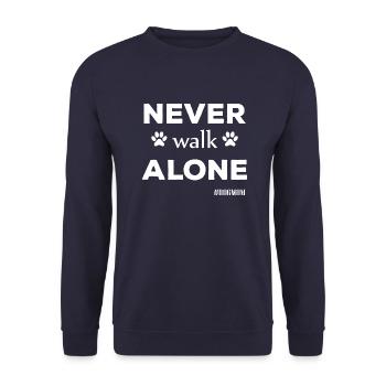 Dog Hund - Unisex Pullover - Navy - Vorne - Alina (178cm) & Michal (187cm)