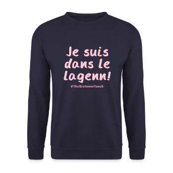 Je suis dans le lagenn !! - Sweat-shirt Unisexe - marine - Devant - Alina (178cm) & Michal (187cm)