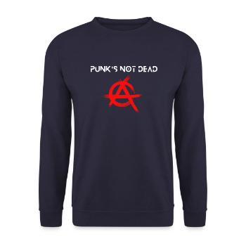 Punk's not dead - Unisex Sweatshirt - navy - Front - Alina (178cm) & Michal (187cm)