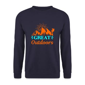 Great Outdoors - Unisex Pullover - Navy - Vorne - Alina (178cm) & Michal (187cm)