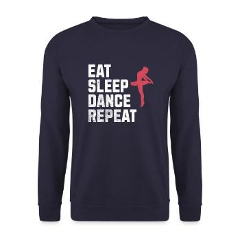 Essen, Schlafen, Tanzen, Wiederholen: Das Leben einer Tänzerin - Unisex Pullover - Navy - Vorne - Alina (178cm) & Michal (187cm)