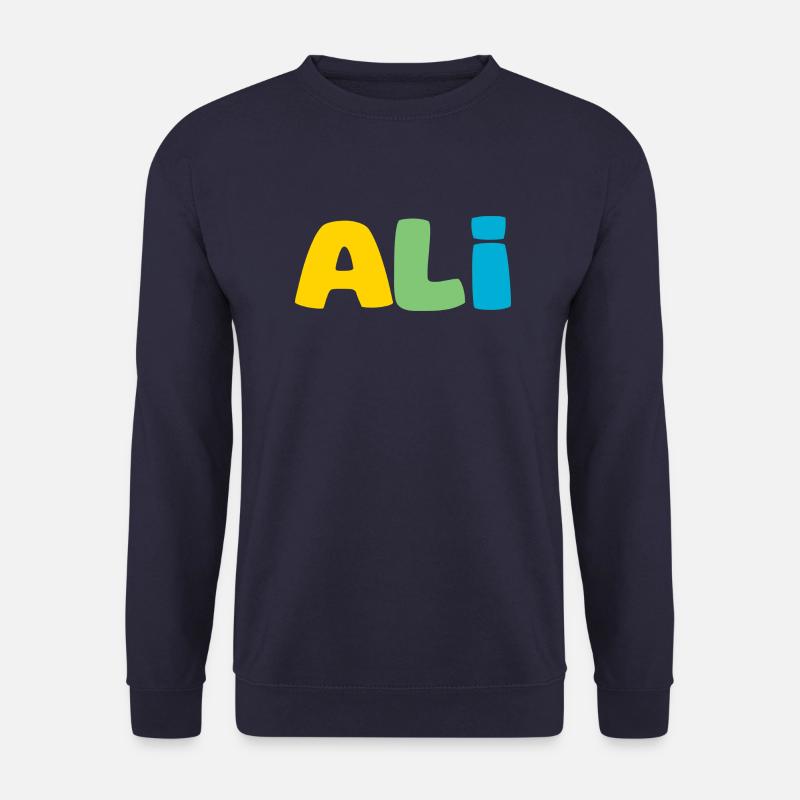Name - Ali - Unisex Pullover - Navy
