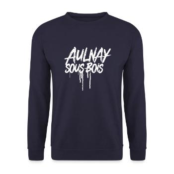 Aulnay-sous-bois - Sweat-shirt Unisexe - marine - Devant - Alina (178cm) & Michal (187cm)