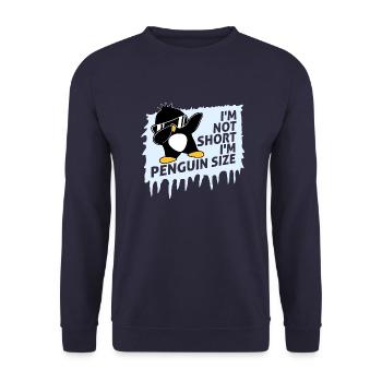 Je ne suis pas petit, je suis pingouin taille Dabbing Dab Dance - Sweat-shirt Unisexe - marine - Devant - Alina (178cm) & Michal (187cm)