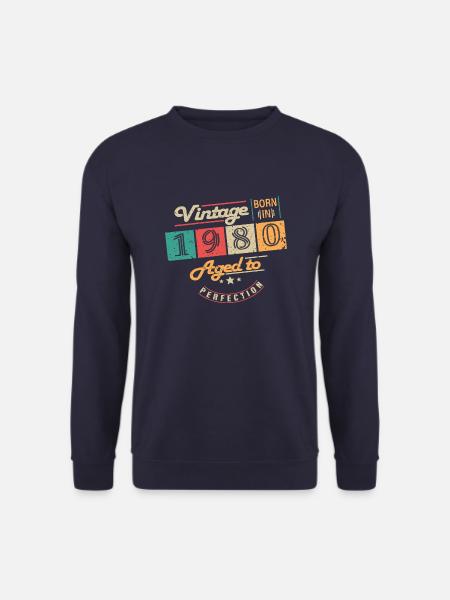 Original 1980 Jahrgang - 1980 Geburtstagsgeschenk - Unisex Pullover - Navy
