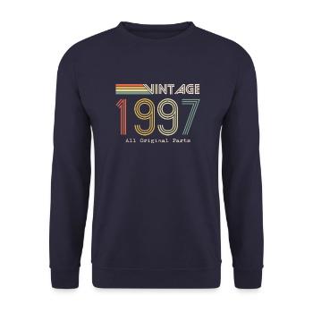 Episch und legendär geboren 1997: 27. Geburtstag - Unisex Pullover - Navy - Vorne - Alina (178cm) & Michal (187cm)