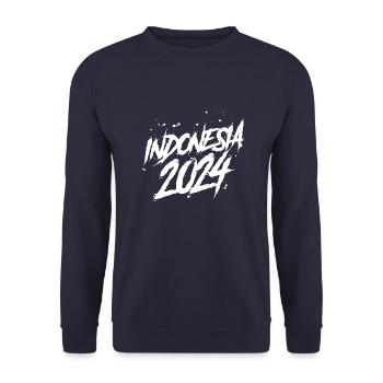 L’équipe des Fêtes de l’Indonésie 2024 - Sweat-shirt Unisexe - marine - Devant - Alina (178cm) & Michal (187cm)