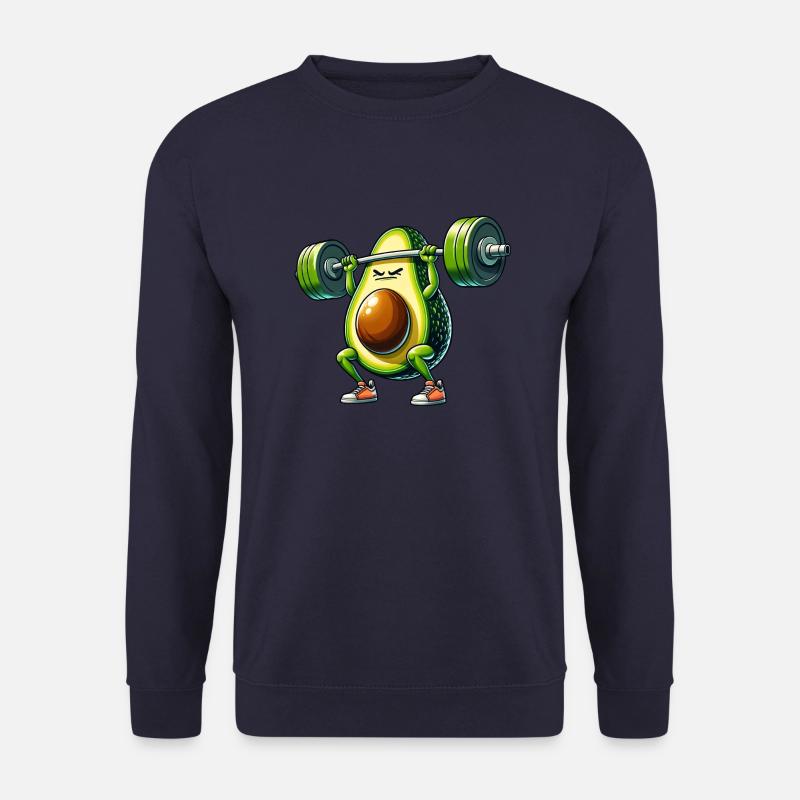 Starkes Avocado Workout mit Hantel - Unisex Pullover - Navy