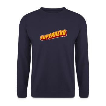 super-héros - Sweat-shirt Unisexe - marine - Devant - Alina (178cm) & Michal (187cm)