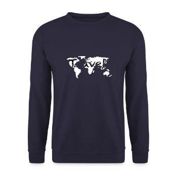 Travel - Unisex Sweatshirt - navy - Front - Alina (178cm) & Michal (187cm)