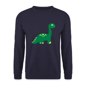 Dinosaur - Unisex Sweatshirt - navy - Front - Alina (178cm) & Michal (187cm)