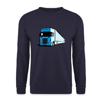 Truck truck art - Unisex Sweatshirt - navy - Front - Alina (178cm) & Michal (187cm)